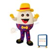 Beige Doll With Purple Sequins Mascot Costume