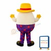 Beige Doll With Purple Sequins Mascot Costume