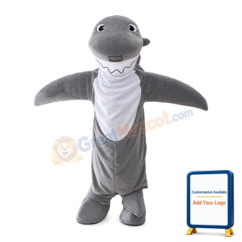 Grey Whale Mascot Costume