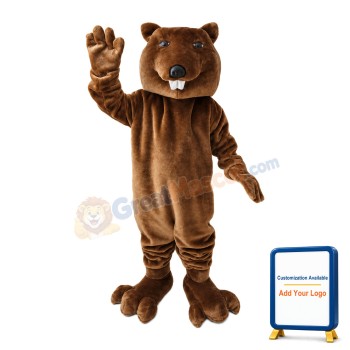 Greeting Beaver Mascot Costume