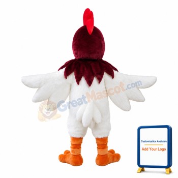 Lively Chicken With Brown Head Mascot Costume