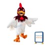 Lively Chicken With Brown Head Mascot Costume