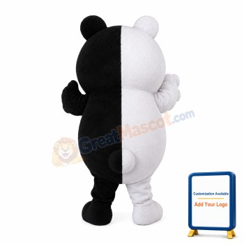 Terrible Black And White Bear Mascot Costume