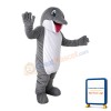 Grey & White Dolphin Mascot Costume