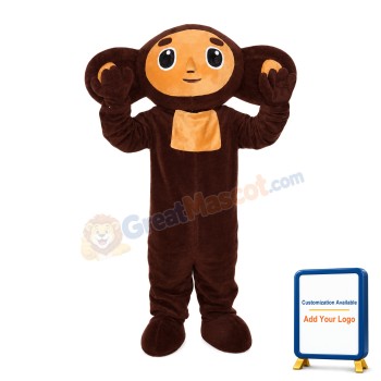 Brown Monkey With Big Ears Mascot Costume