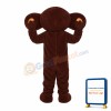 Brown Monkey With Big Ears Mascot Costume