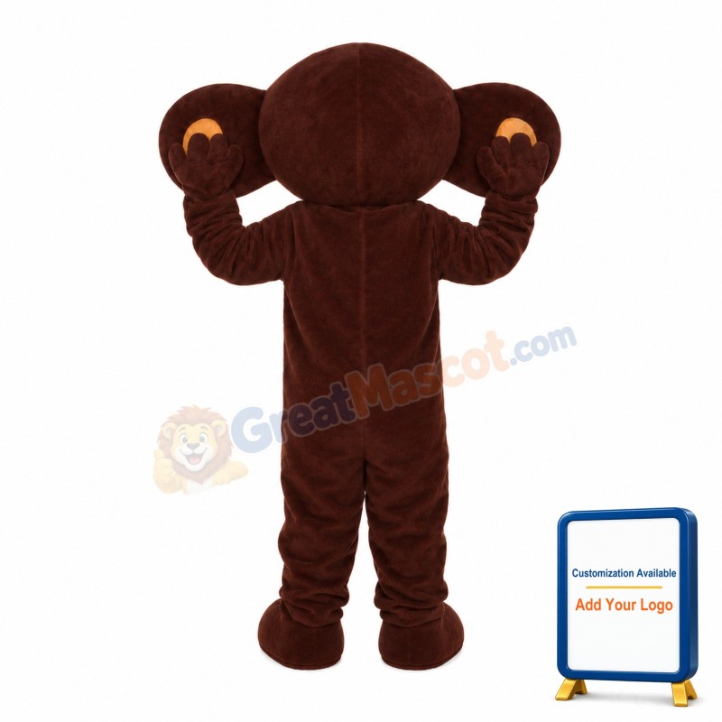 Brown Monkey With Big Ears Mascot Costume
