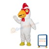 White Chicken With Big Mouth Mascot Costume