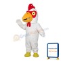 White Chicken With Big Mouth Mascot Costume