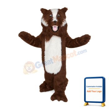 Scary Large Brown Dog Mascot Costume