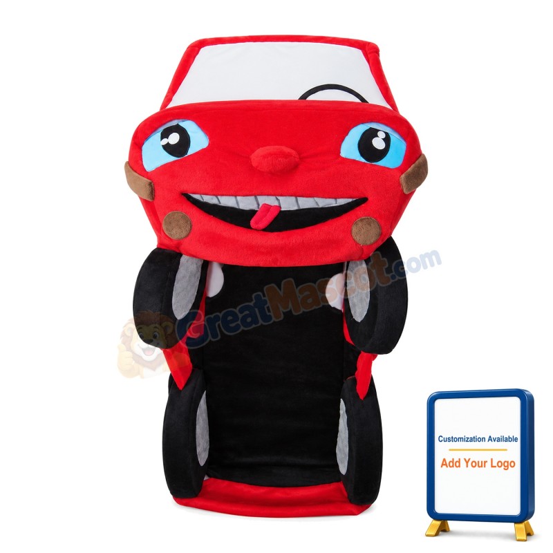 Opened Red Car Mascot Costume