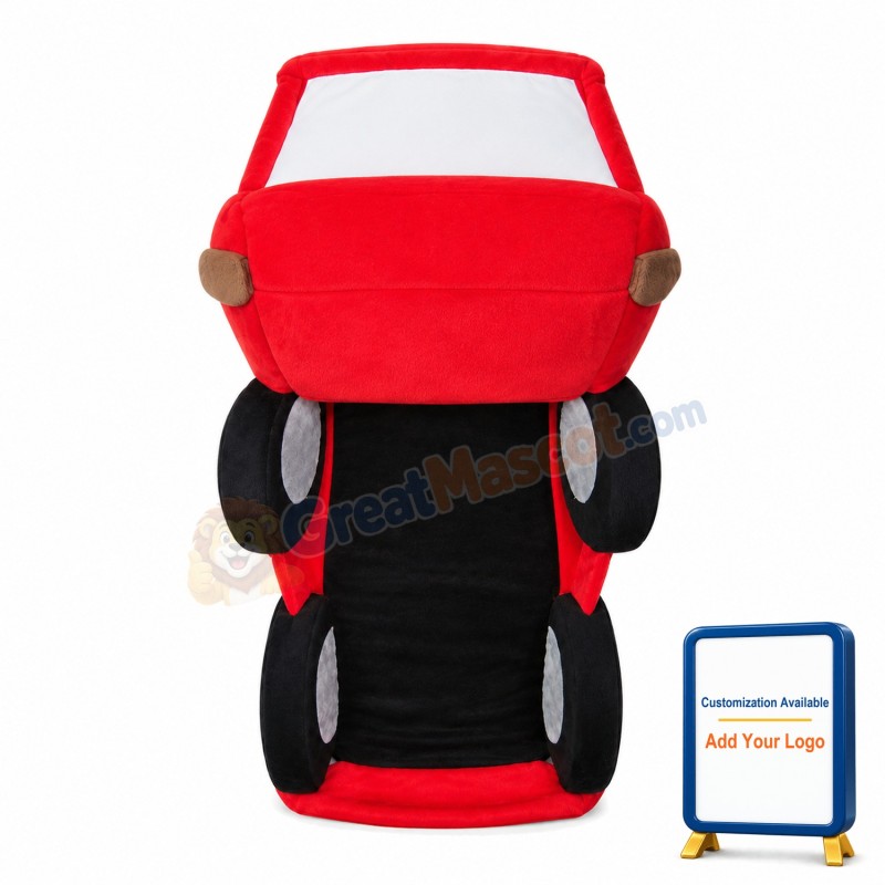 Opened Red Car Mascot Costume