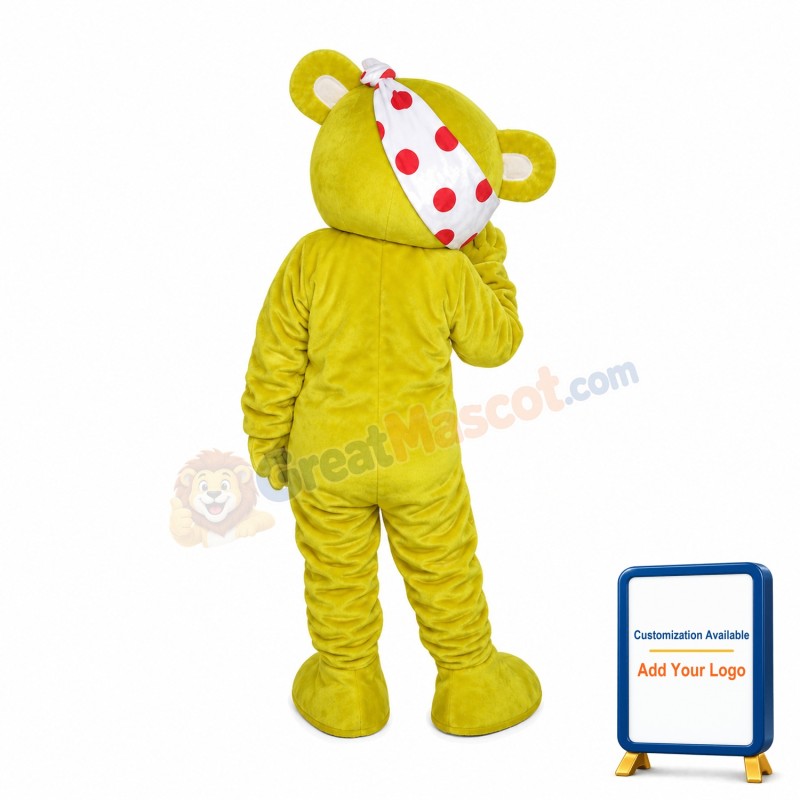 Yellow Bear Mascot Costume