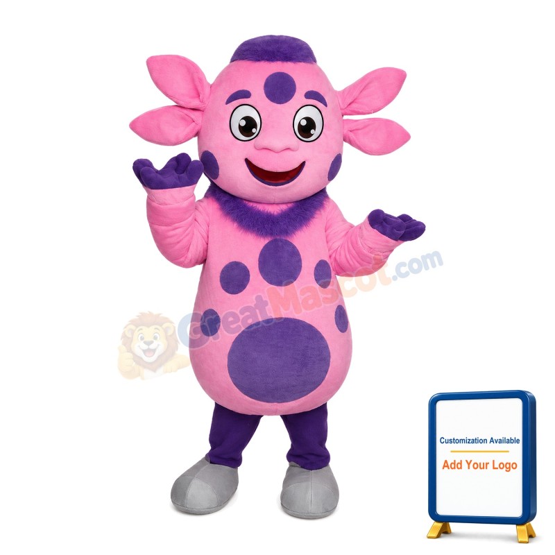 Funny Pink Calf Mascot Costume