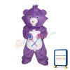 Purple Bear With Lollipop Mascot Costume
