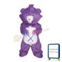 Purple Bear With Lollipop Mascot Costume