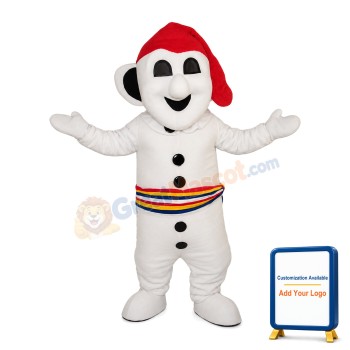 Special Look White Snowman Mascot Costume