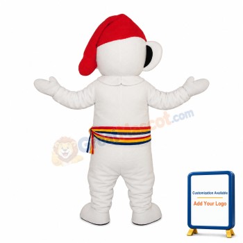 Special Look White Snowman Mascot Costume