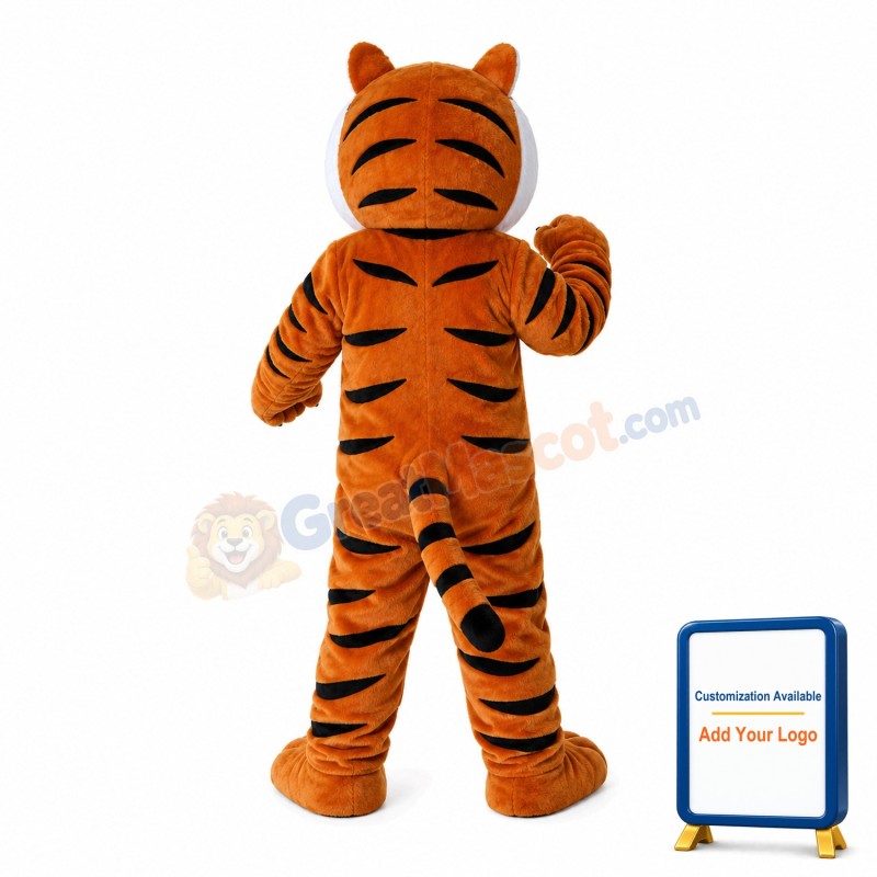 Brown Tiger With Soft Belly Mascot Costume