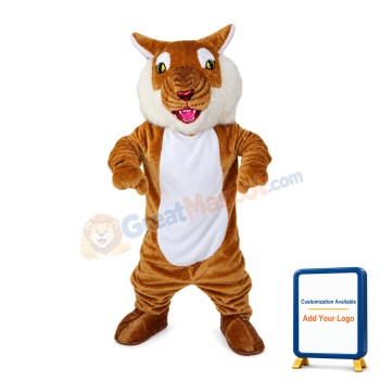 Roaring Tiger With Red Nose Mascot Costume