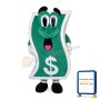 Green Dollar Banknotes Mascot Costume