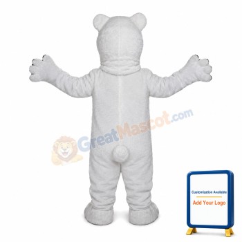 Pure Polar Bear Mascot Costume