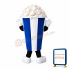 Full Blue Popcorn Bucket Mascot Costume
