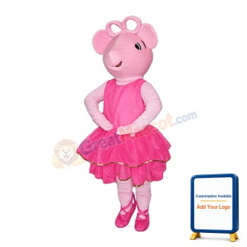 Dancing Pink Pig Mascot Costume