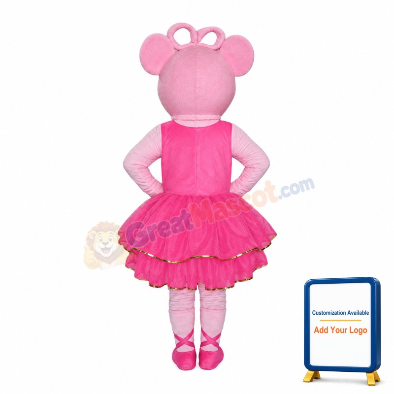 Dancing Pink Pig Mascot Costume