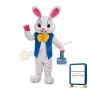 Easter Bunny With Blue Vest Mascot Costume