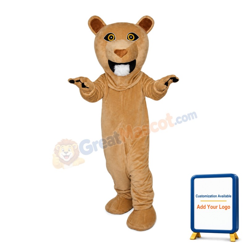 Light Brown Lion Mascot Costume