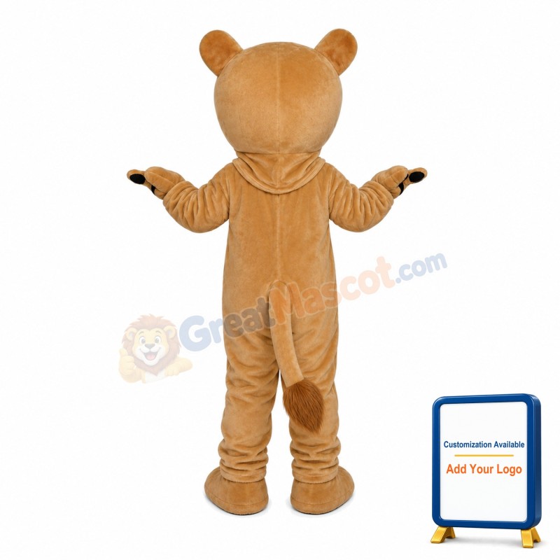 Light Brown Lion Mascot Costume