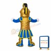 Samurai Wearing Golden Armor Mascot Costume