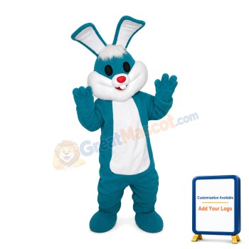 Dark Green & White Rabbit Mascot Costume