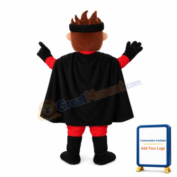 Blue Eyes Man With Cloak Mascot Costume