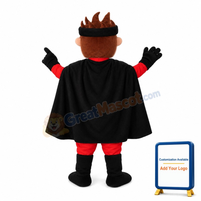 Blue Eyes Man With Cloak Mascot Costume
