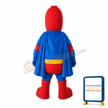 Fat Superman With Headgear Mascot Costume
