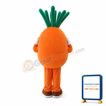 Carrot With Yellow Frames Mascot Costume