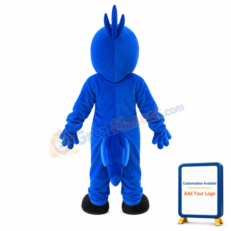 Blue Parrot With Pointed Beak Mascot Costume