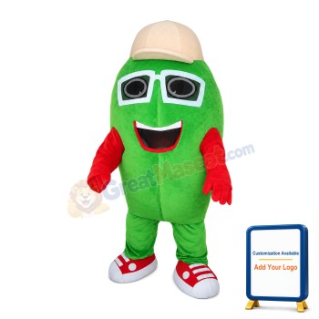 Green Pea Mascot Costume