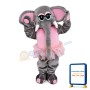 Elephant With Pink Gauze Skirt Mascot Costume