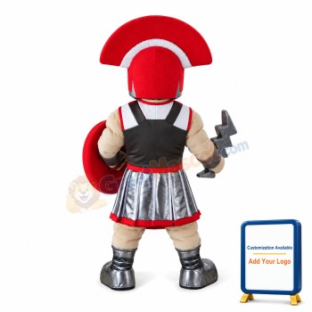 Fully Armed Brave Soldier Mascot Costume