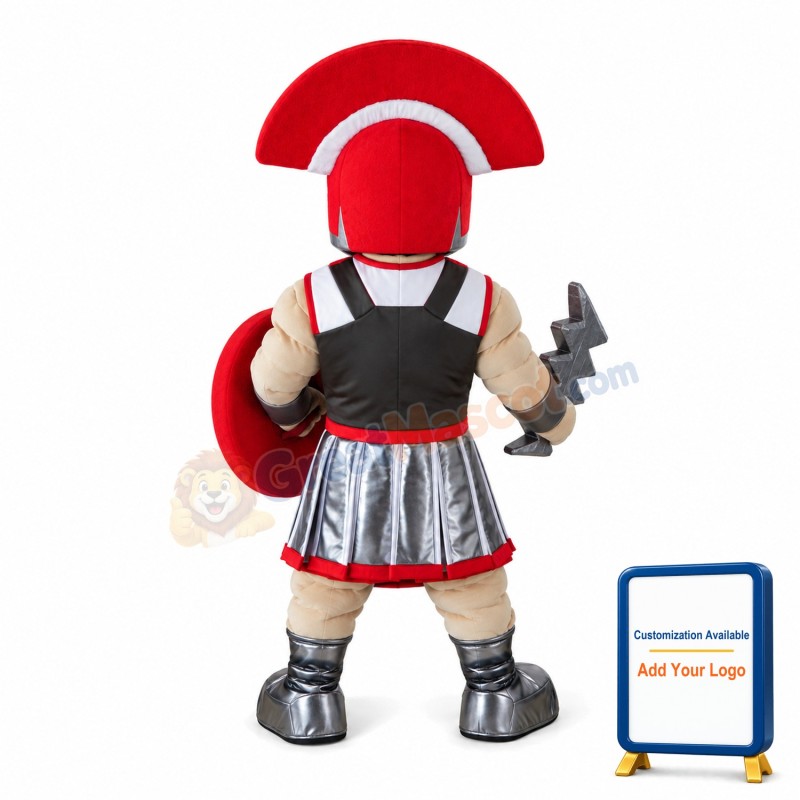 Fully Armed Brave Soldier Mascot Costume