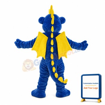 Blue Giant Flying Dragon Mascot Costume