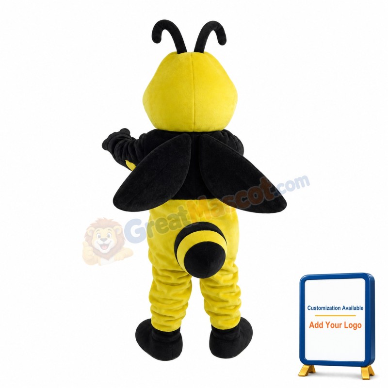 Commanding Big Bee Mascot Costume