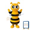 Bee With Big Shiny Eyes Mascot Costume