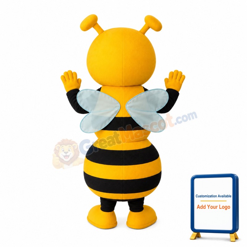 Bee With Big Shiny Eyes Mascot Costume