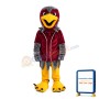 Red Wine & Grey Eagle Mascot Costume