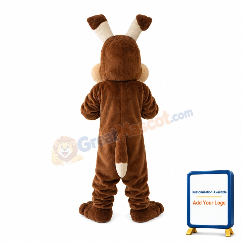 Hilarious Brown Dog Mascot Costume