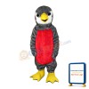 Grey & Red Furry Bird Mascot Costume